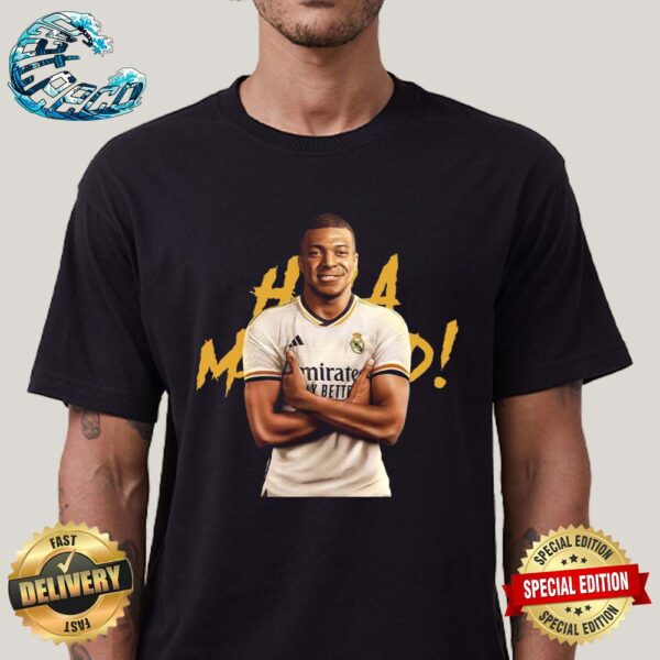 Congrats Kylian Mbappe To Signing With Real Madrid Hala Madrid Premium T-Shirt