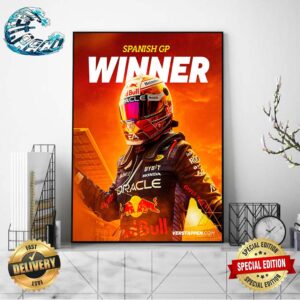 Congrats Max Verstappen Winner The Spanish GP 2024 Home Decor Poster Canvas
