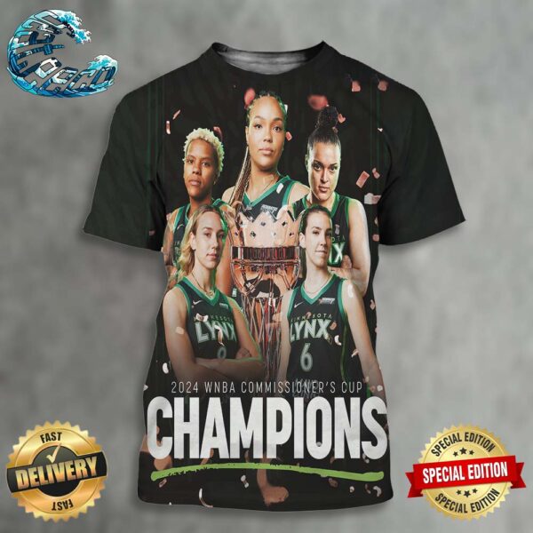 Congrats Minnesota Lynx 2024 Champions WNBA Commissioner’s Cup All Over Print Shirt
