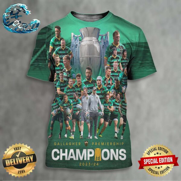 Congrats Northampton Saints 2023-24 Gallagher Premiership Champions All Over Print Shirt