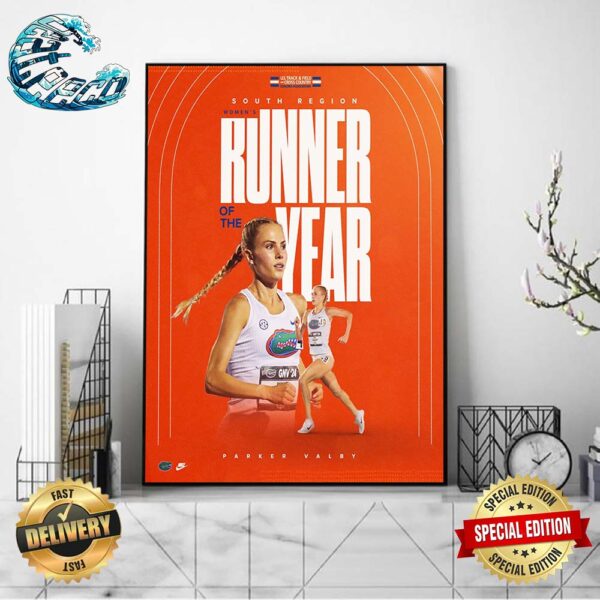 Congrats Parker Valby On Being Named The USTFCCCA South Region Women’s Runner Of The Year For The 2024 Outdoor Season Poster Canvas