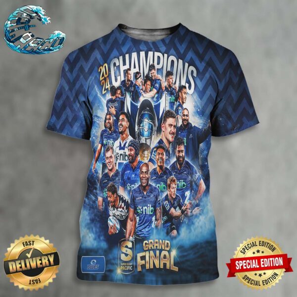 Congrats Blues Team Super Rugby Pacific 2024 Champions Grand Final All Over Print Shirt
