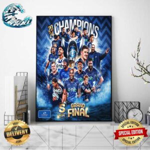 Congrats Blues Team Super Rugby Pacific 2024 Champions Grand Final Home Decor Poster Canvas