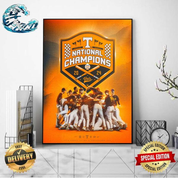 Congrats Tennessee Volunteers Baseball Are The National Champions 2024 NCAA Men’s College World Series Home Decor Poster Canvas