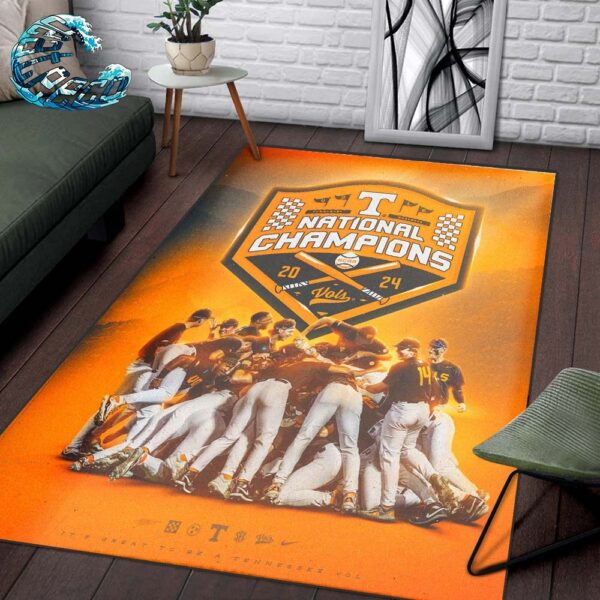 Congrats Tennessee Volunteers Baseball Are The National Champions 2024 NCAA Men’s College World Series Rug Home Decor