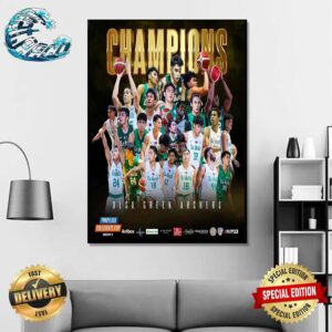 Congratulations DLSU Green Archers 2024 Pinoyliga Collegiate Cup Champions Home Decor Poster Canvas