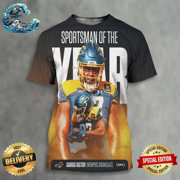 Congratulations Darius Victor Memphis Showboats Being Named The 2024 Sportman Of The Year All Over Print Shirt