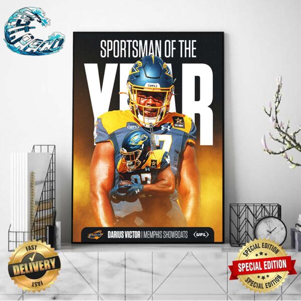Congratulations Darius Victor Memphis Showboats Being Named The 2024 Sportman Of The Year Home Decor Poster Canvas