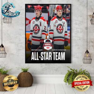 Congratulations To Brayden Yager And Denton Mateychuk On Being Named To The Memorial Cup 2024 All-Star Team Poster Canvas
