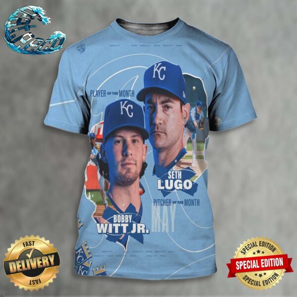 Congratulations To Our May Player And Pitcher Of The Month Award-Winners Bobby Witt Jr And Seth Lugo All Over Print Shirt