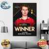 Nathan MacKinnon Is The 2024 Hart Memorial Trophy Winner As The Player Voted Most Valuable To His Team Poster Canvas