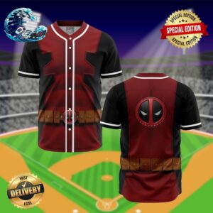 Deadpool Cosplay Marvel Baseball Jersey