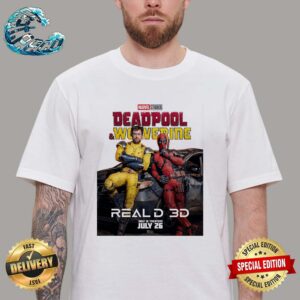 Deadpool and Wolverine Reald 3D New Poster Only In Theaters On July 26 Vintage T-Shirt