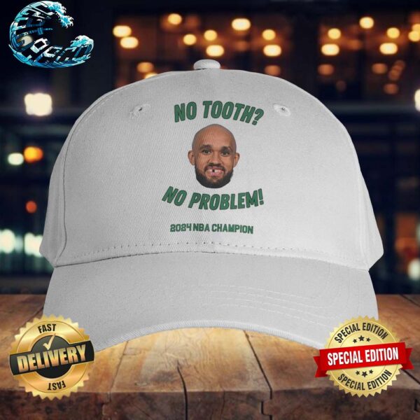 Derrick White No Tooth No Problem NBA Champion Classic Cap Snapback Hat