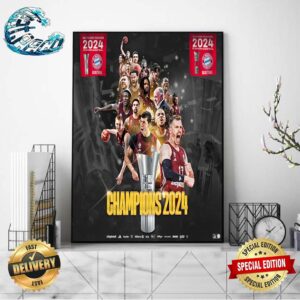 Deutscher Meister 2024 FC Bayern Munich Basketball Champions 2024 Home Decor Poster Canvas