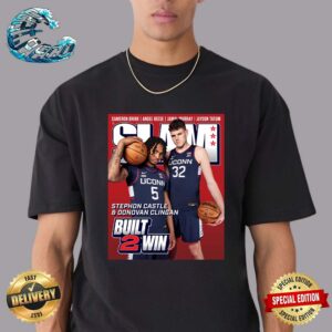 Donovan Clingan And Stephon Castle From UConn Huskies Built 2 Win Cover SLAM 250 Classic T-Shirt