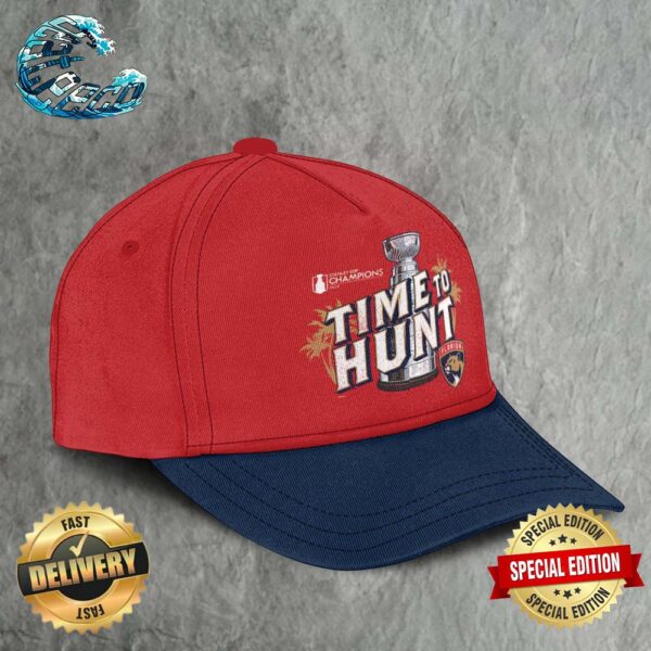 Florida Panthers Time To Hunt 2024 Stanley Cup Champions Local Hometown Classic Cap Snapback Hat