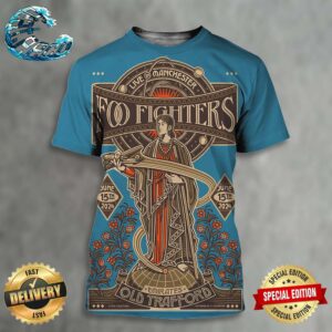 Foo Fighters Live In Manchester Night Two Poster At Emirates Old Trafford On June 15 2024 Artwork By F Schommer All Over Print Shirt
