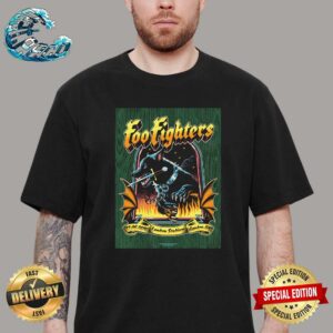 Foo Fighters London UK Night 2 Tonight Poster At London Stadium On June 22 2024 Artwork By Max Loffler Vintage T-Shirt