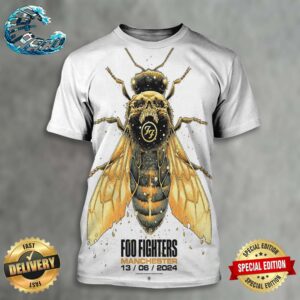 Foo Fighters Poster Tonight Manchester UK Night One At Emirates Old Trafford On June 13 2024 All Over Print Shirt