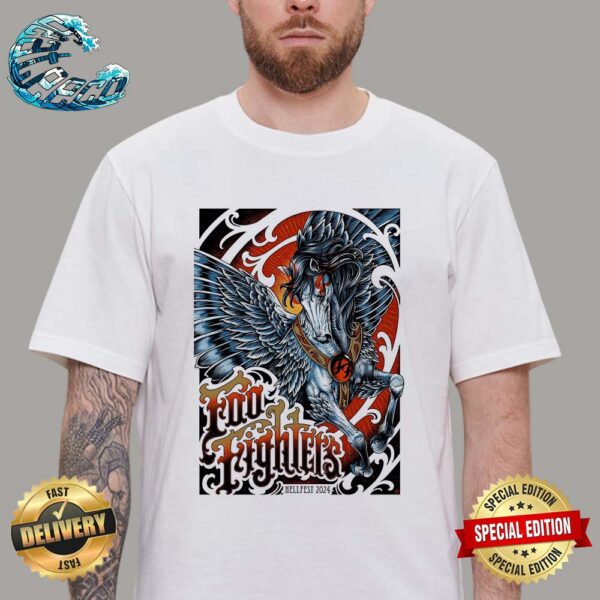 Foo Fighters Welcome To Infernopolis At Hellfest On Sun June 30 2024 Art By Moonkey Vintage T-Shirt