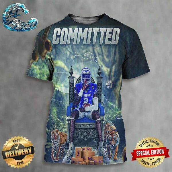Four-Star QB Antwann Hill Jr Has Committed To Memphis Tigers All Over Print Shirt
