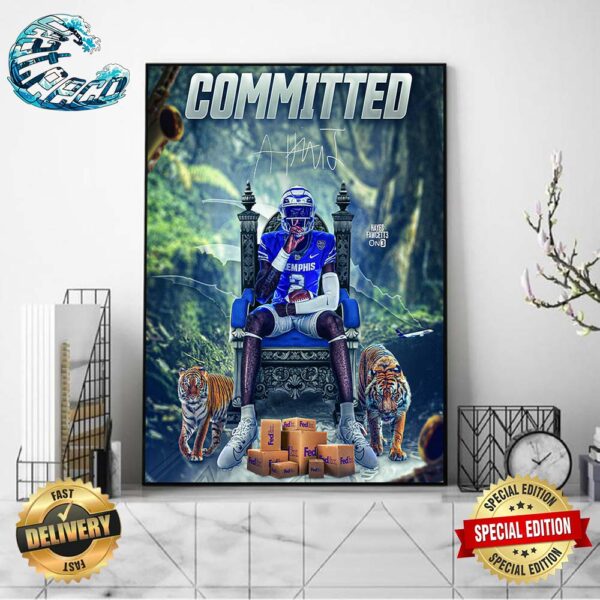 Four-Star QB Antwann Hill Jr Has Committed To Memphis Tigers Home Decor Poster Canvas