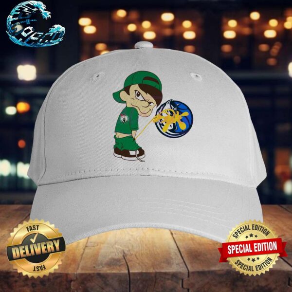 Funny Boy Boston Celtics Piss On Dallas Mavericks Classic Cap Snapback Hat
