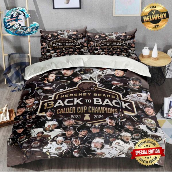 Hershey Bears 13x Back To Back Calder Cup Champions 2024 Bedding Set