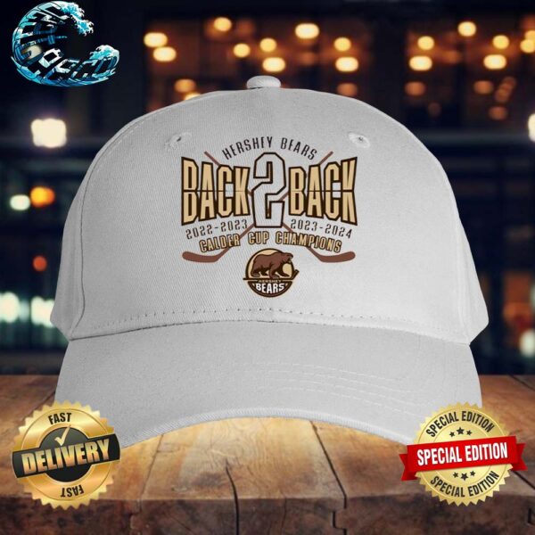 Hershey Bears Back 2 Back 2022-2023 And 2023-2024 Calder Cup Champions Classic Cap Snapback Hat