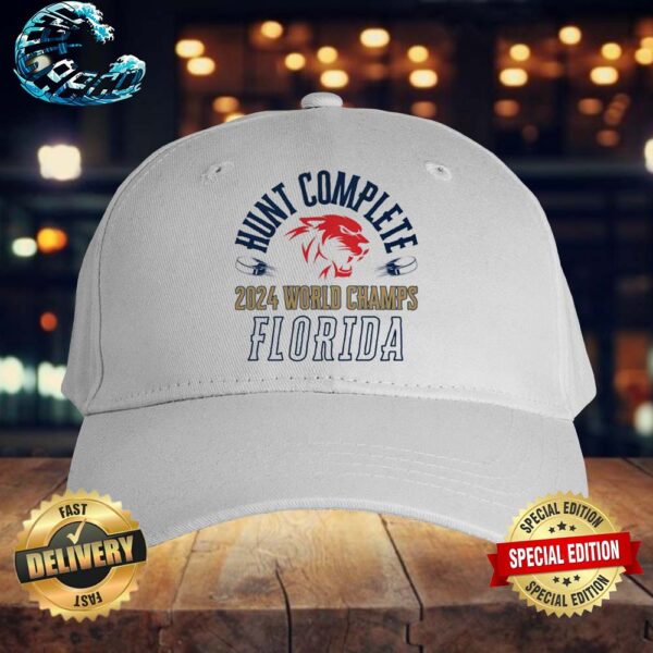 Hunt Complete 2024 World Champs Florida Panthers Hat Snapback Cap