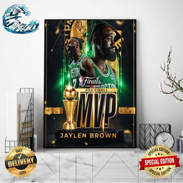 Jaylen Brown Is the 2024 NBA Finals MVP Wall Decor Poster Canvas