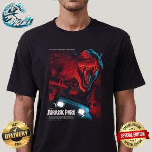Jurassic Park Poster From Open House 2024 An Adventure 65 Million Years Is The Making By Andrew Swainson Classic T-Shirt