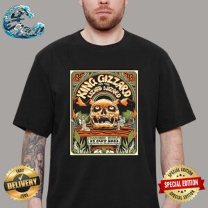 King Gizzard And The Lizard Wizard Poster Acoustic Show On May 31 2024 At Brighton Dome In Brighton UK Premium T-Shirt