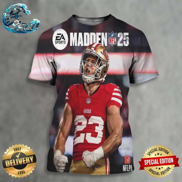 Madden NFL 25 Standard Edition Cover Athlete Christian McCaffrey From 49Ers All Over Print Shirt