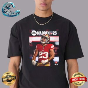 Madden NFL 25 Standard Edition Cover Athlete Christian McCaffrey From 49Ers Unisex T-Shirt