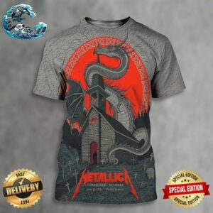 Metallica M72 World Tour Denmark Night 2 Poster Limited Edition At Parken Stadium For Our No Repeat Weekend In Copenhagen On June 16 2024 All Over Print Shirt