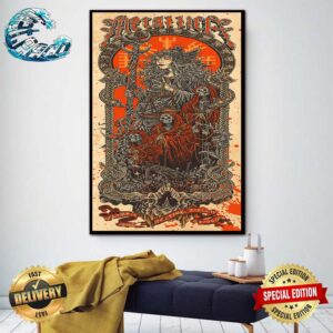 Metallica Merch Poster Tonight M72 World Tour In Helsinki Finland Night 2 At Olympic Stadium No Repeat Weekend On June 9 2024 Wall Decor Poster Canvas