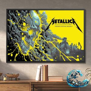 Metallica x Fortnite Festival Season 4 Art By Luke Preece Home Decor Poster Canvas