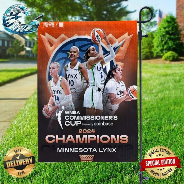 Minnesota Lynx 2024 Champions WNBA Commissioner’s Cup Presented By Coinbase Flag