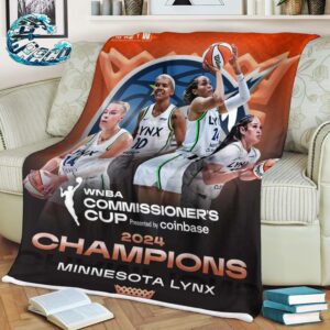 Minnesota Lynx 2024 Champions WNBA Commissioner’s Cup Presented By Coinbase Fleece Blanket