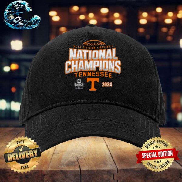 NCAA Division I Baseball National Champions 2024 Tennessee Volunteers Hat Snapback Cap