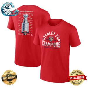 NHL 2024 Stanley Cup Champions Signature Florida Panthers Two Sides Print Premium T-Shirt