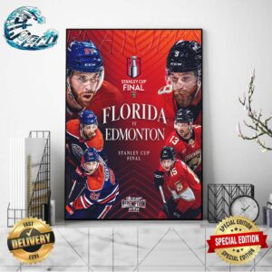 NHL Stanley Cup Playoffs 2024 Final Matchup Florida Panthers Vs Edmonton Oilers Home Decor Poster Canvas