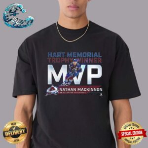 Nathan MacKinnon From Colorado Avalanche 2024 MVP Hart Memorial Trophy Winner Unisex T-Shirt