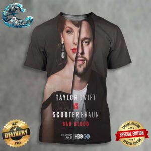 New Docuseries Taylor Swift Vs Scooter Braun Bad Blood Will Premiere June 21 On HBO GO All Over Print Shirt