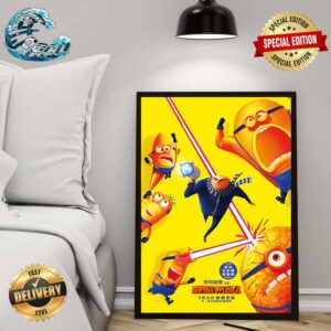 New International Poster For Despicable Me 4 Releasing In Theaters On July 3 Wall Decor Poster Canvas