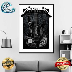New Metallica Denmark M72 World Tour Papa Het Guitar Wall Decor Poster Canvas