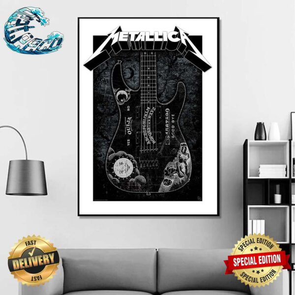 New Metallica Denmark M72 World Tour Papa Het Guitar Wall Decor Poster Canvas