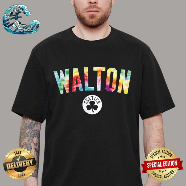 Official Bill Walton Black Boston Celtics Classic T-Shirt